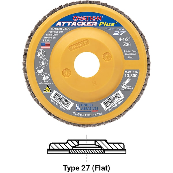 最終決算 United Abrasives/Sait Flap Disc412x78 40xPK10 72215 | Zoro ウェア